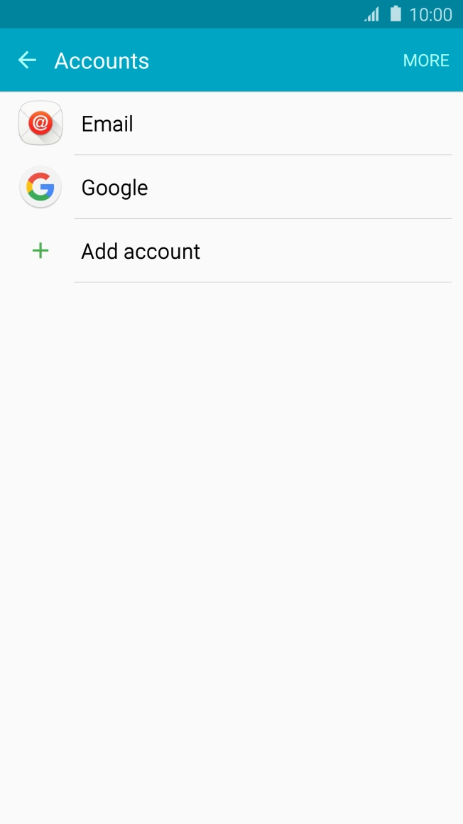 If this screen is displayed, you email account has been recognised and set up automatically. Follow the instructions on the screen to key in more information and finish setting up your phone.