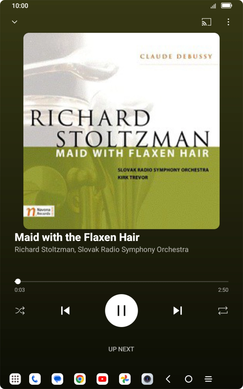 Press arrow right to go to the next audio file.