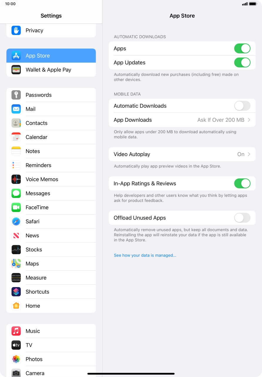 Press the indicator next to 