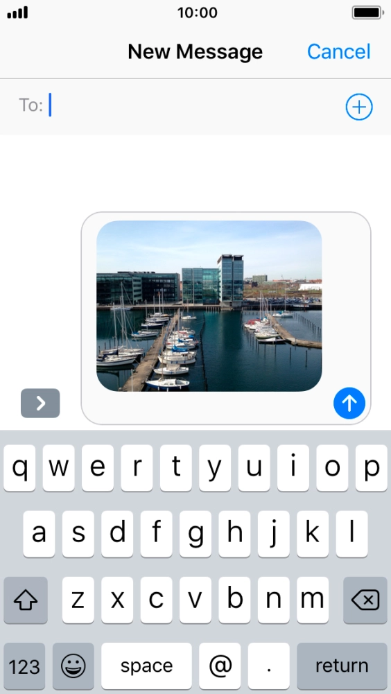 Press To and key in the first letters of the recipient's name.
