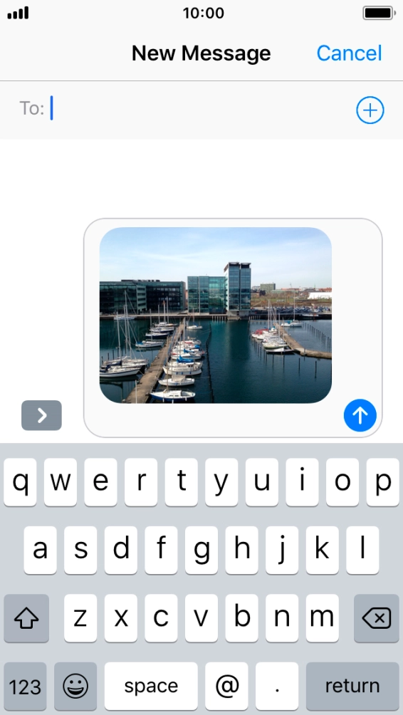 Press To and key in the first letters of the recipient's name.