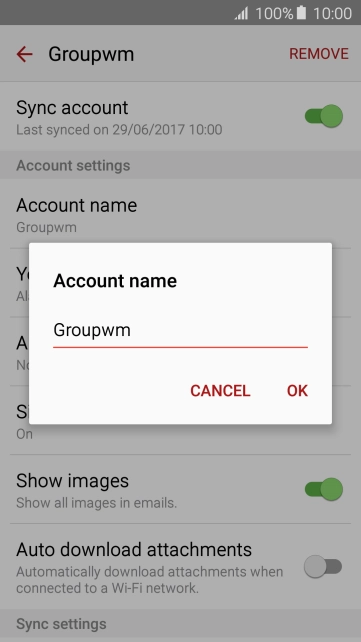 Key in the required name and press OK. Key in the required name and press OK.