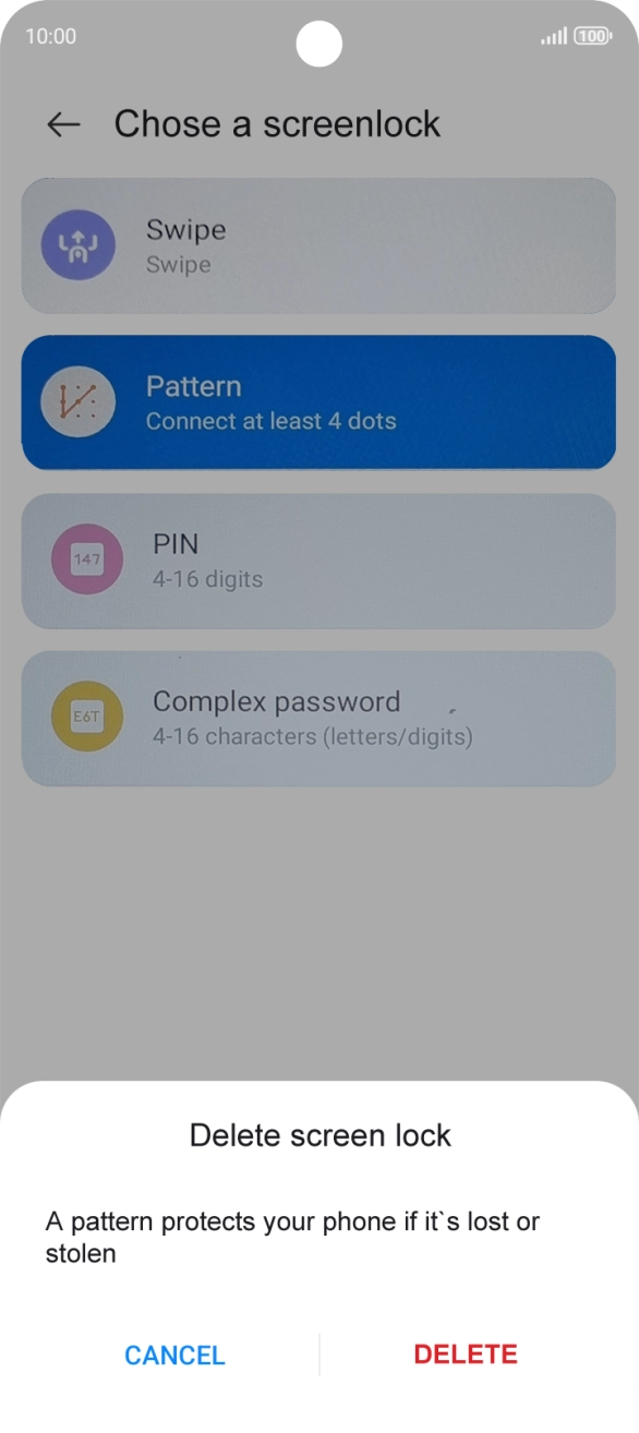 Press DELETE. Press DELETE.