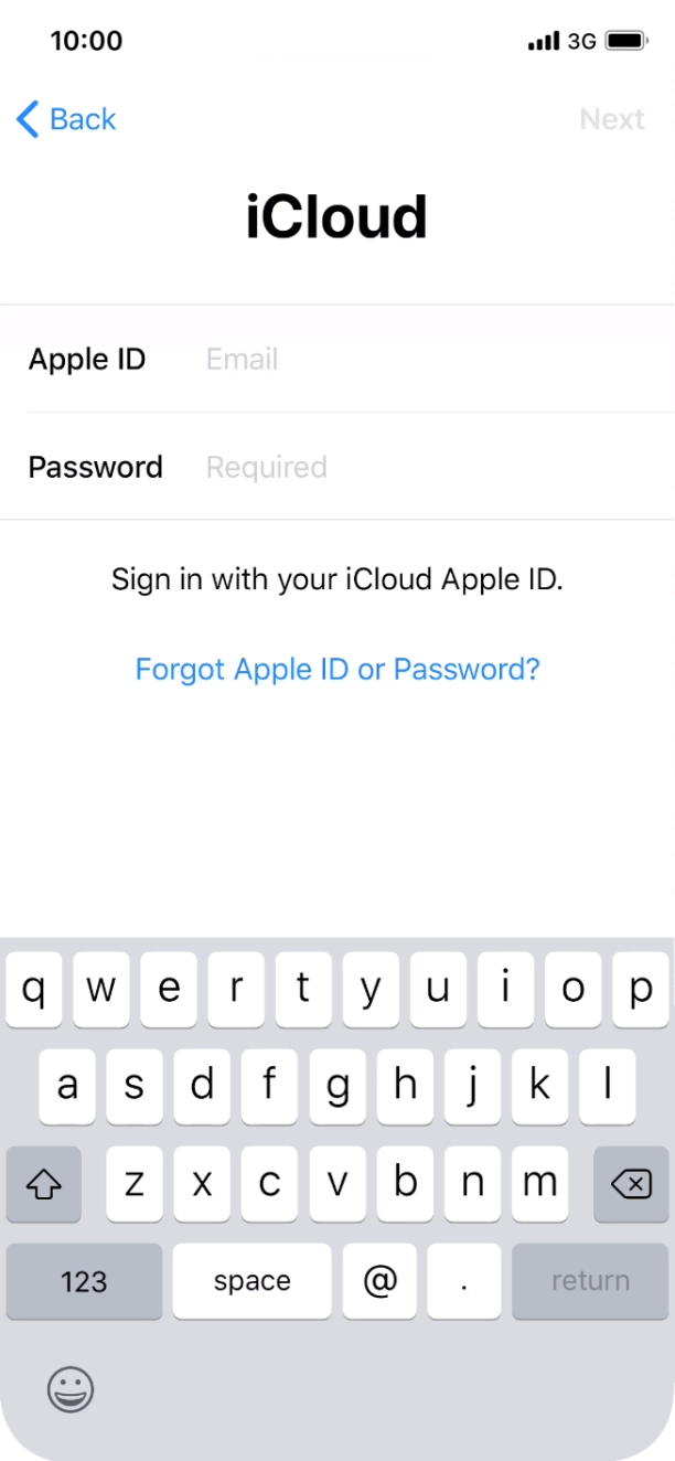 Press the field next to 