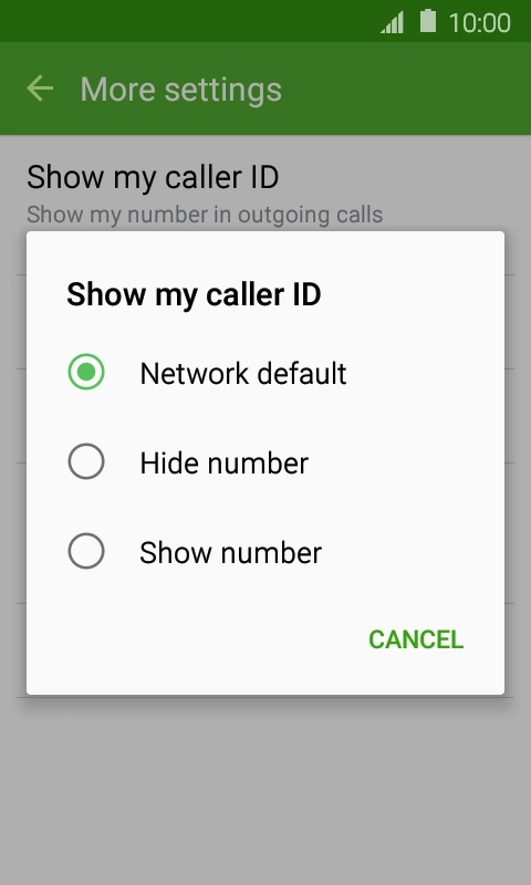 Press Show number to turn on caller identification.
