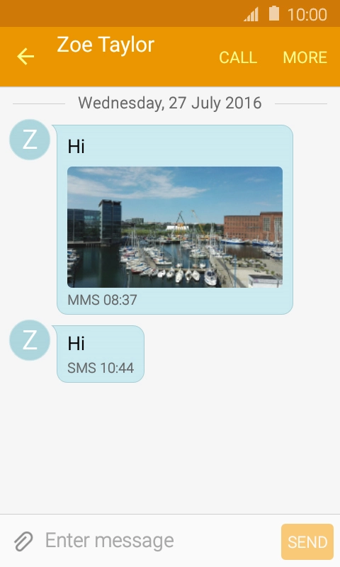 Press the text input field.