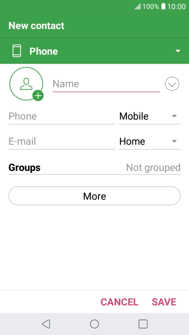 Press the address book drop down list.