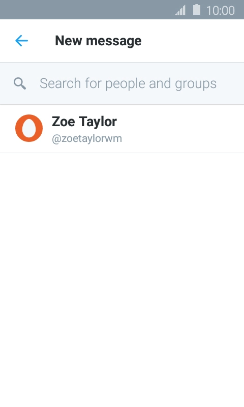 Press the search field.