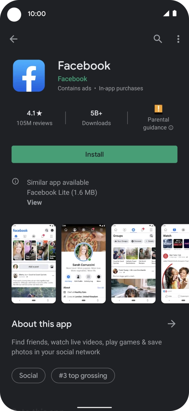 Press Install and follow the instructions on the screen to install the app. Press Install and follow the instructions on the screen to install the app.