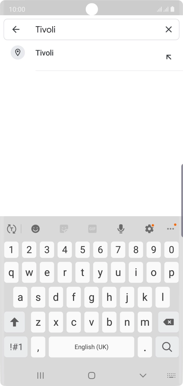 Press the required destination.