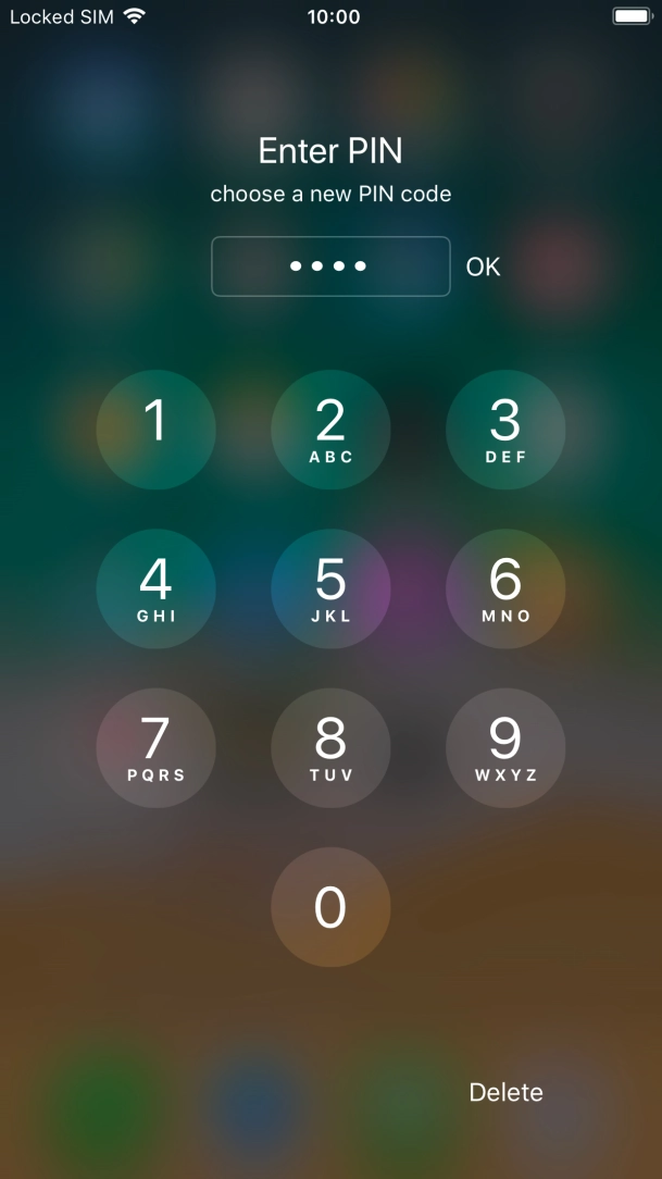 Key in a new four-digit PIN and press OK.