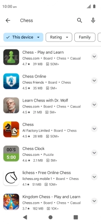 Press the required app. Press the required app.