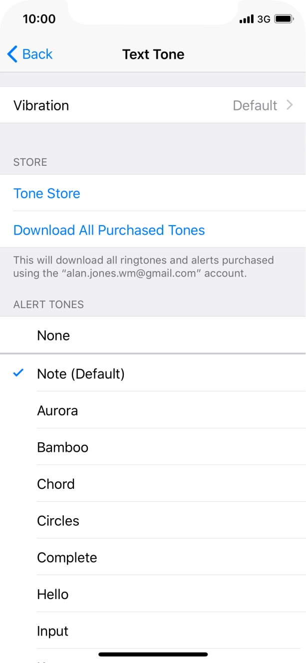 Press the different message tones to hear them.