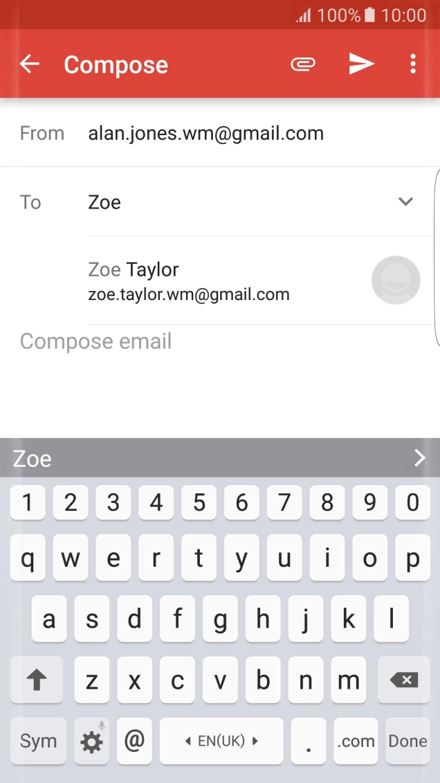 Press the required contact.