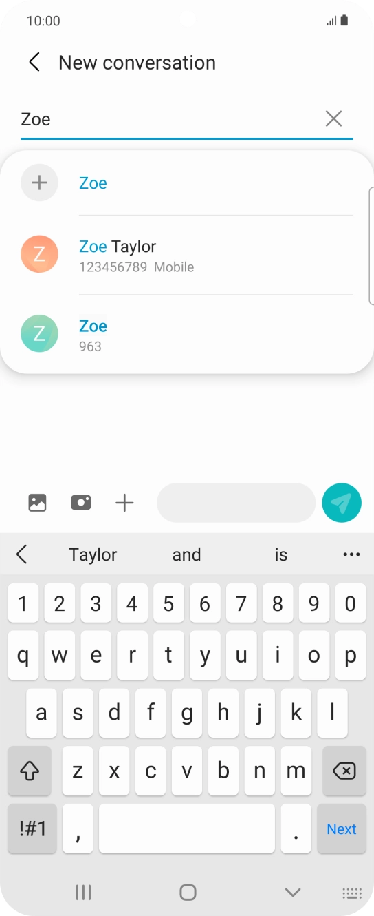 Press the required contact.