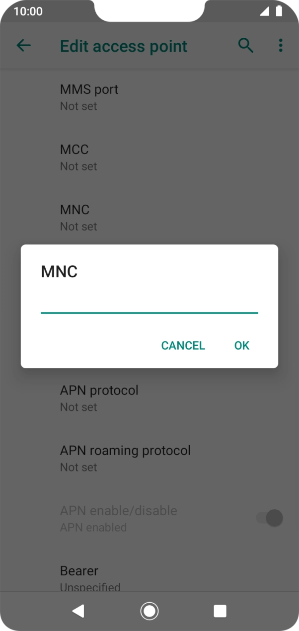Key in 01 and press OK.
