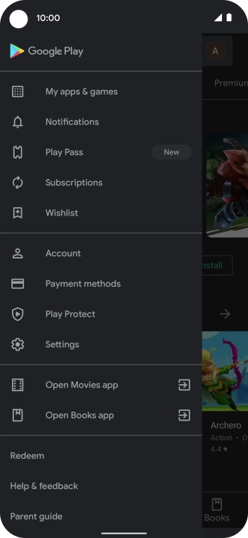 Press Settings. Press Settings.