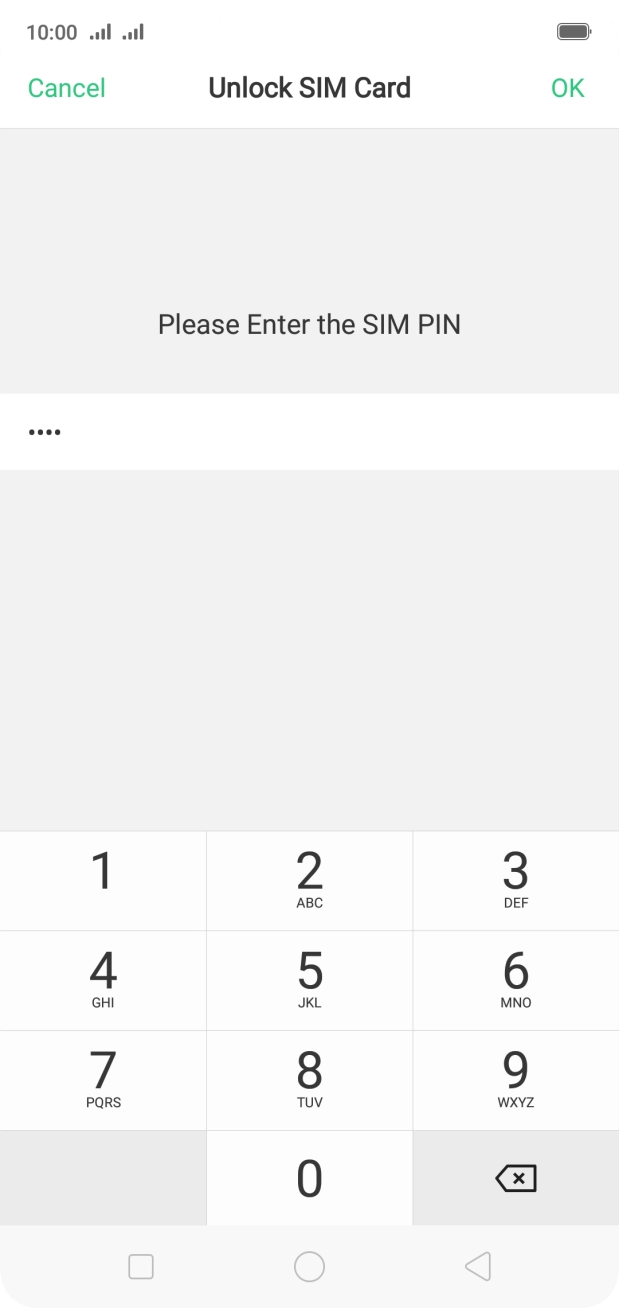 Key in your PIN and press OK.
