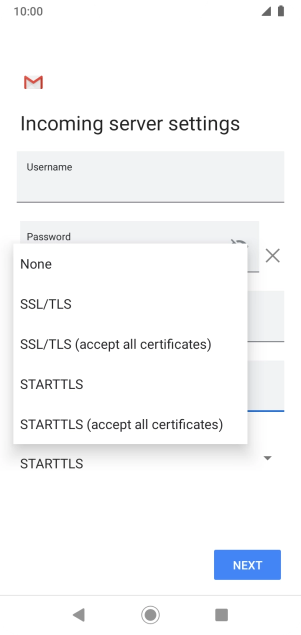 Press SSL/TLS to turn on the function. Press SSL/TLS to turn on the function.