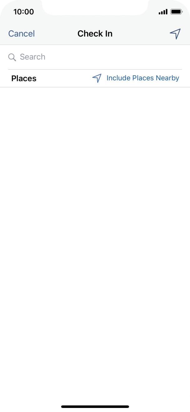 Press the search field.