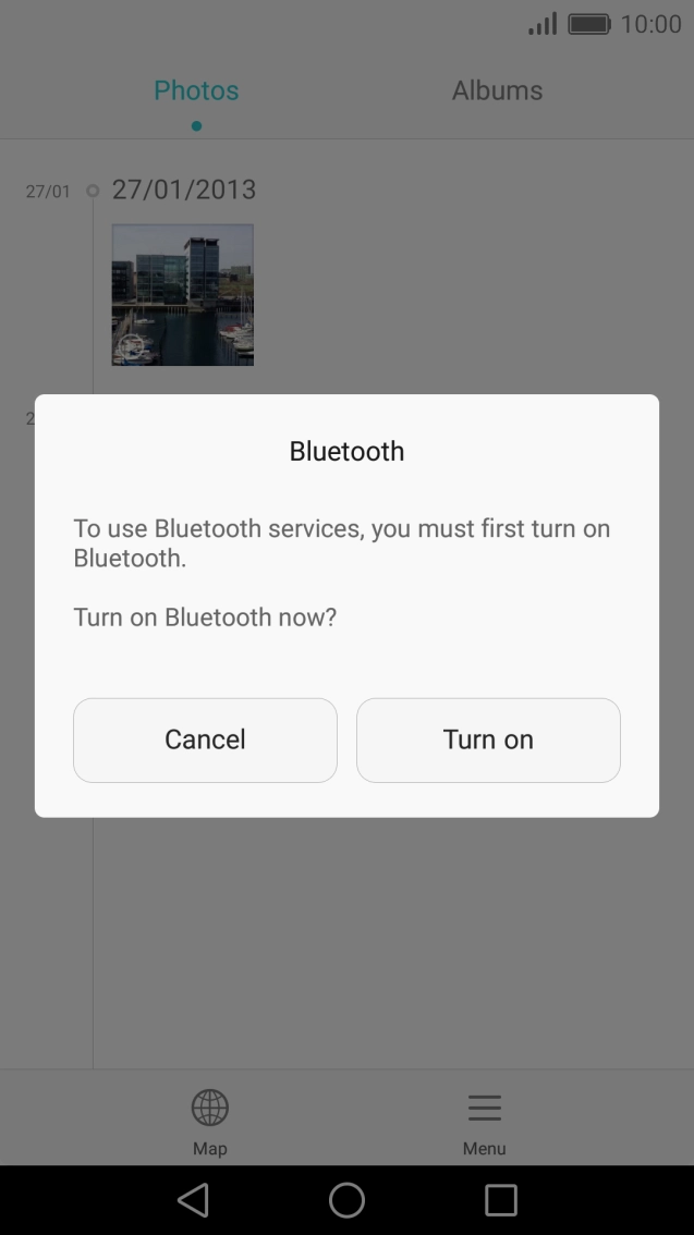 If Bluetooth is turned off, press Turn on to turn it on.
