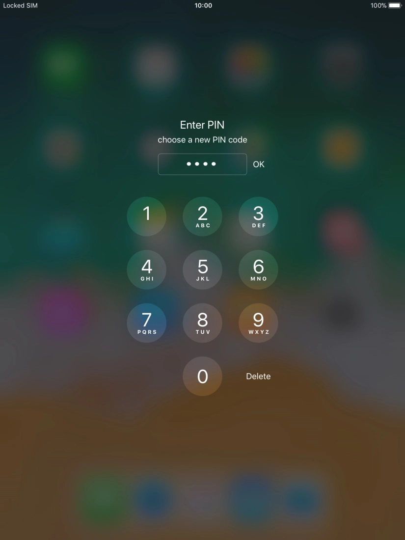 Key in a new four-digit PIN and press OK.