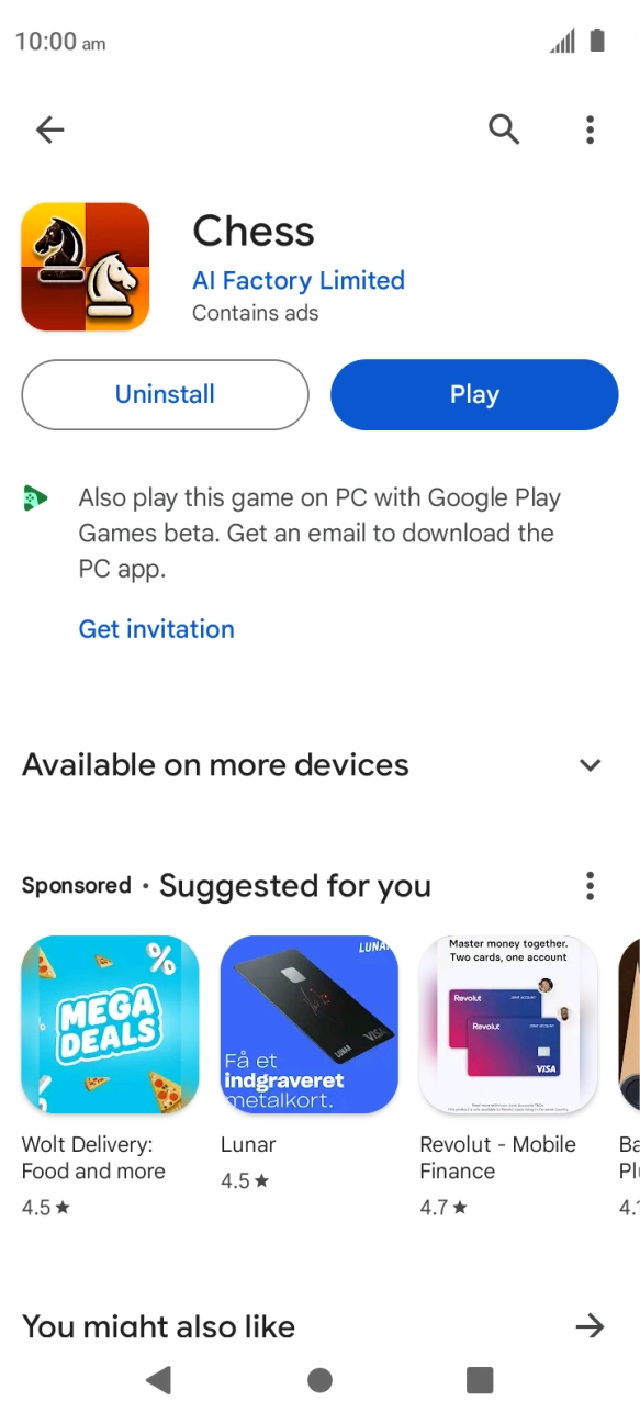 Press the Home key to return to the home screen.
