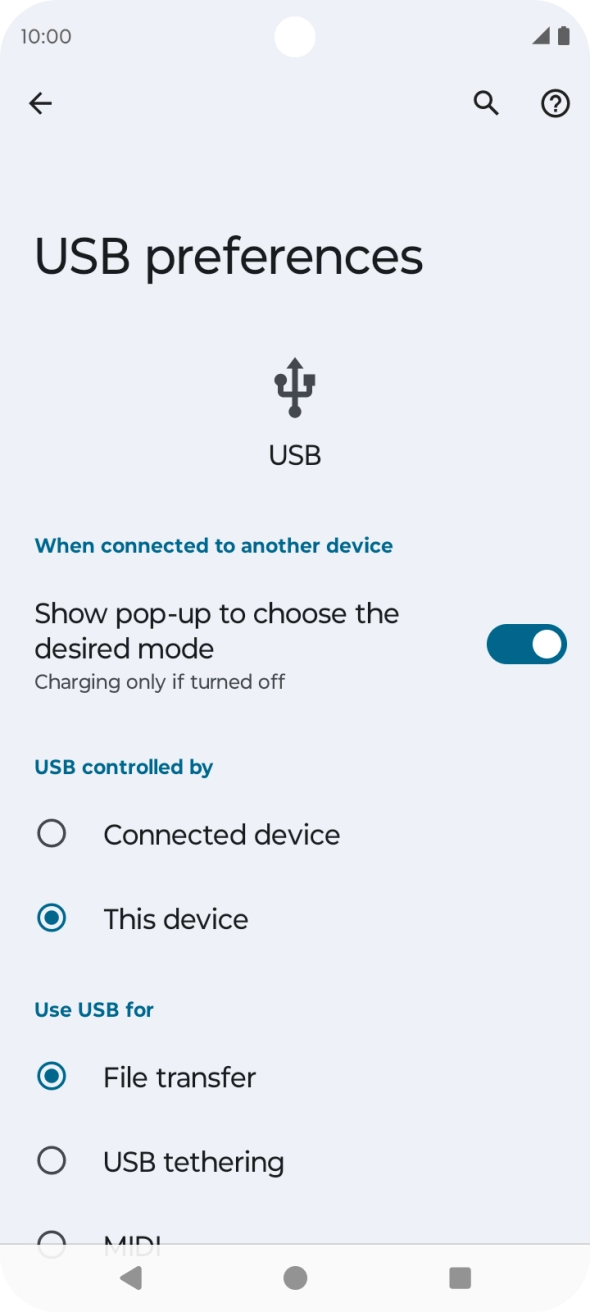Press File transfer.