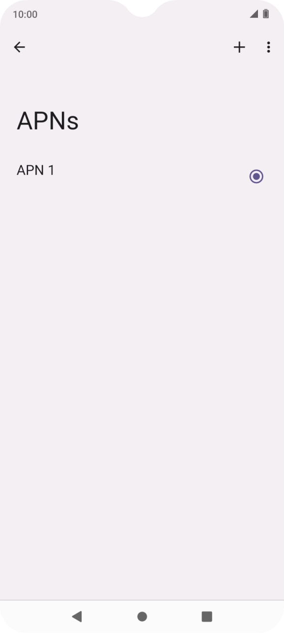Press the new data connection icon.