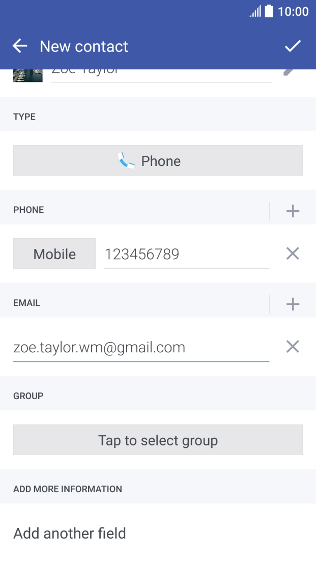 Press the confirm icon.