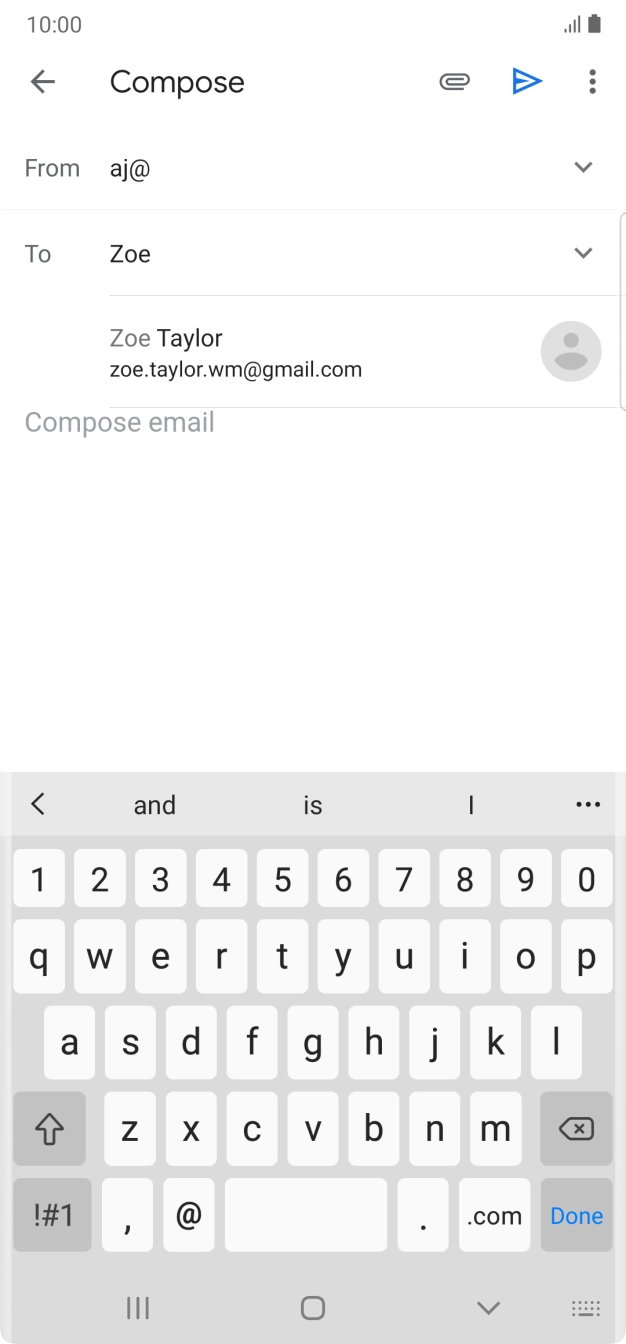 Press the required contact.