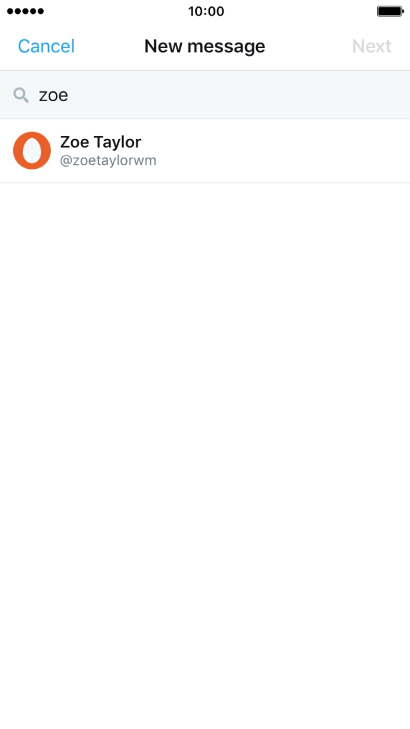 Press the required contact.