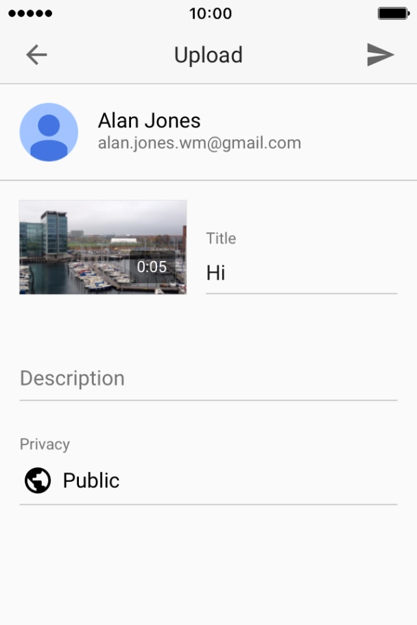 Follow the instructions on the screen to key in the required information and press the upload icon.