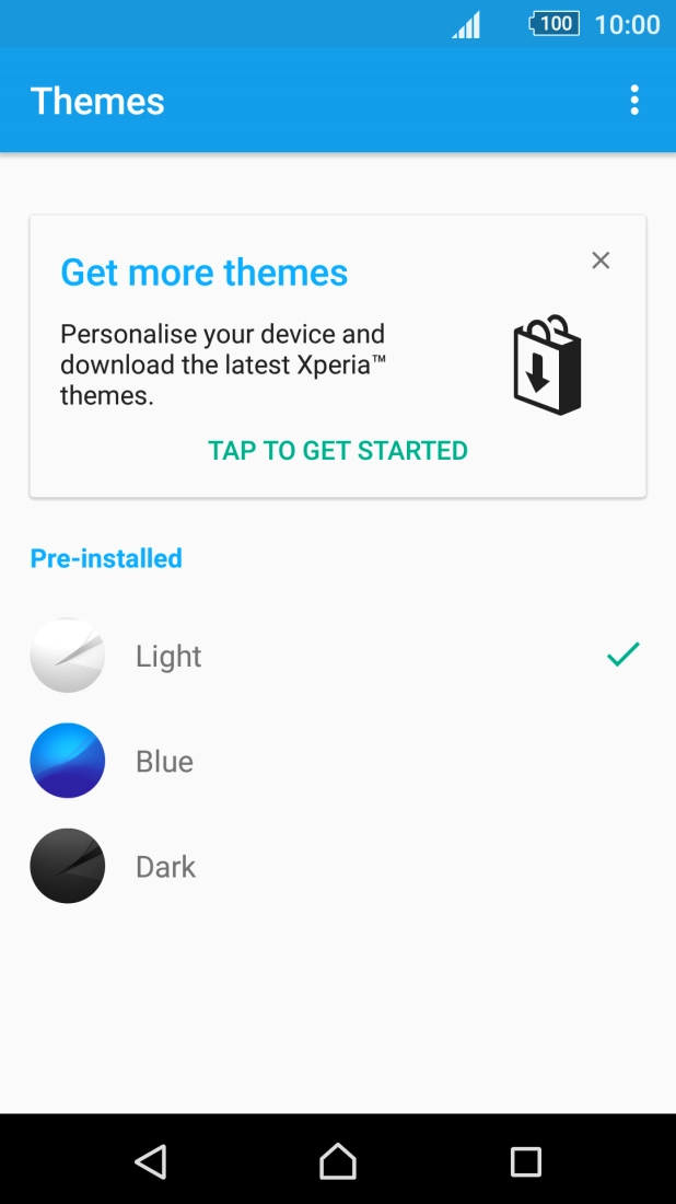 Press the required theme.