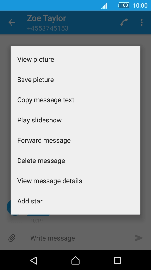 Press Forward message.