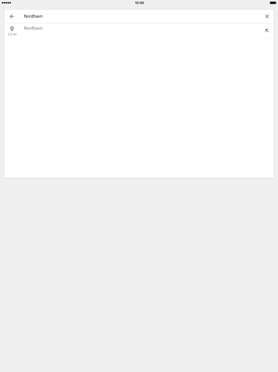 Press the required destination.