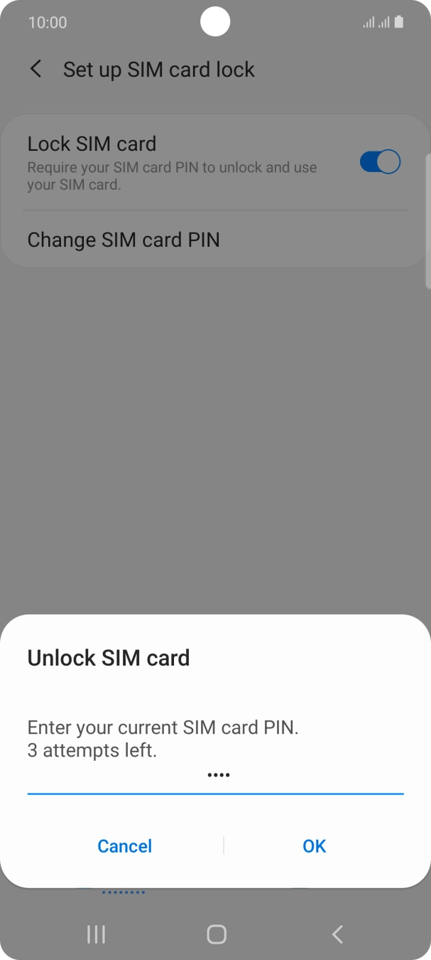 Key in your PIN and press OK. Key in your PIN and press OK.