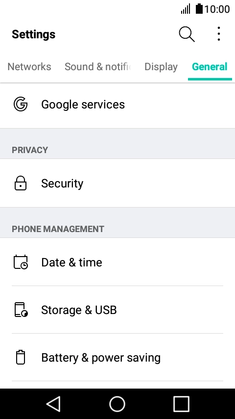 Press Battery & power saving.