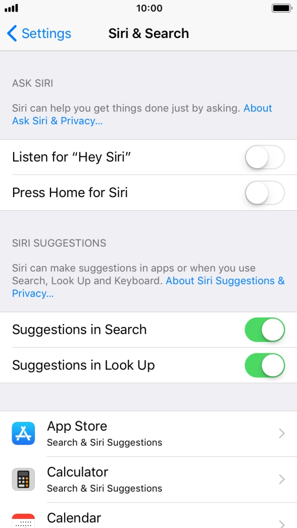 Press the indicator next to 