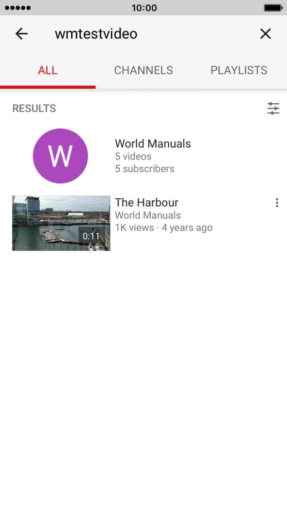 Press the required video clip.