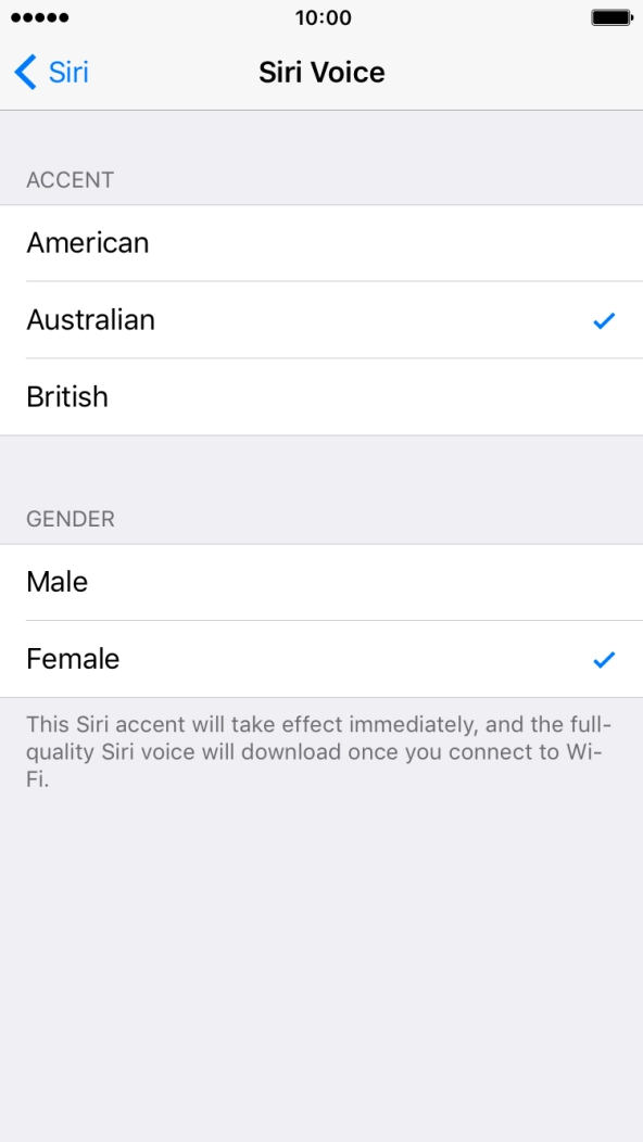 Press the required accent.