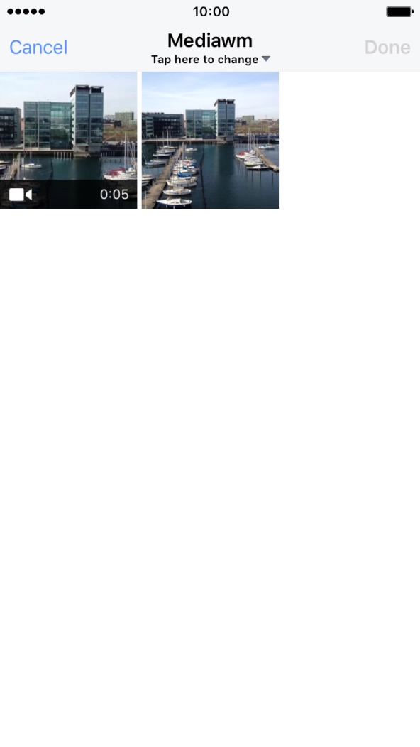 Press the required picture or video clip. Press the required picture or video clip.