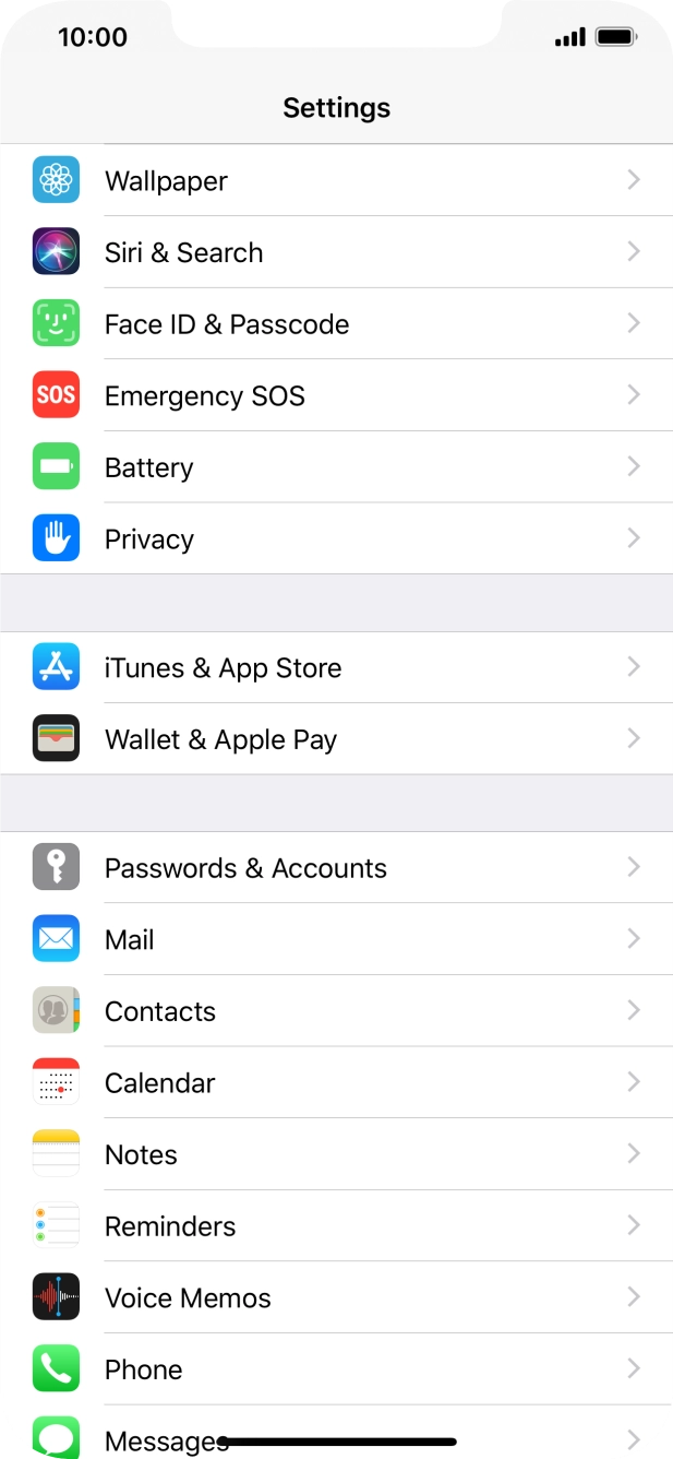 Press Face ID & Passcode.