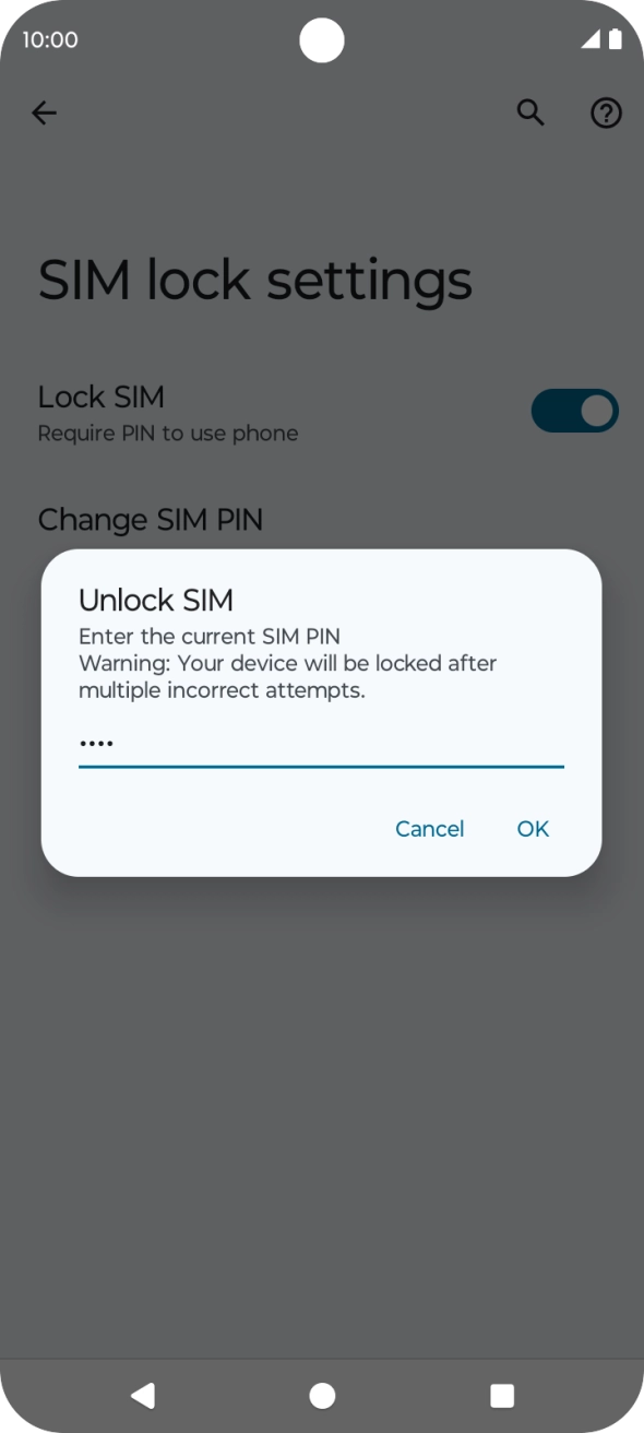 Key in your PIN and press OK.
