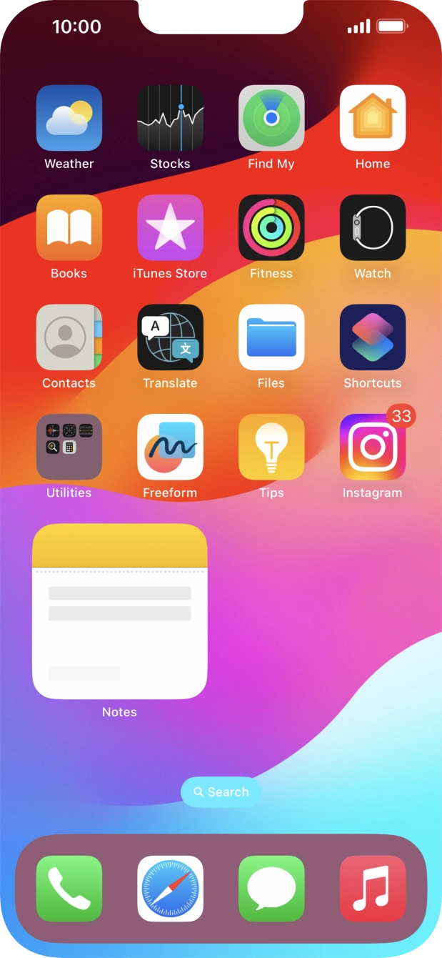 If you're using a Widget Stack: slide up or down on the stack to select the required widget.