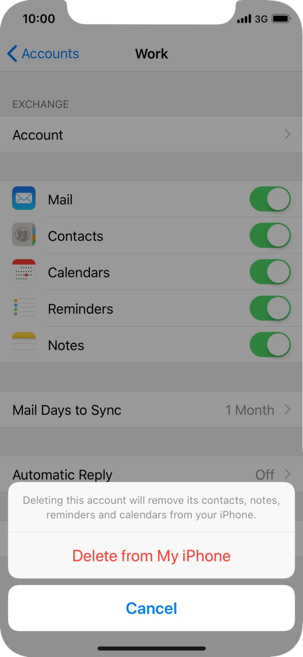 Press Delete from My iPhone.