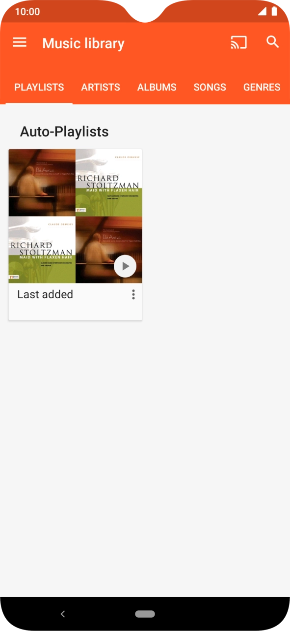 Press the required category and go to the required audio file.