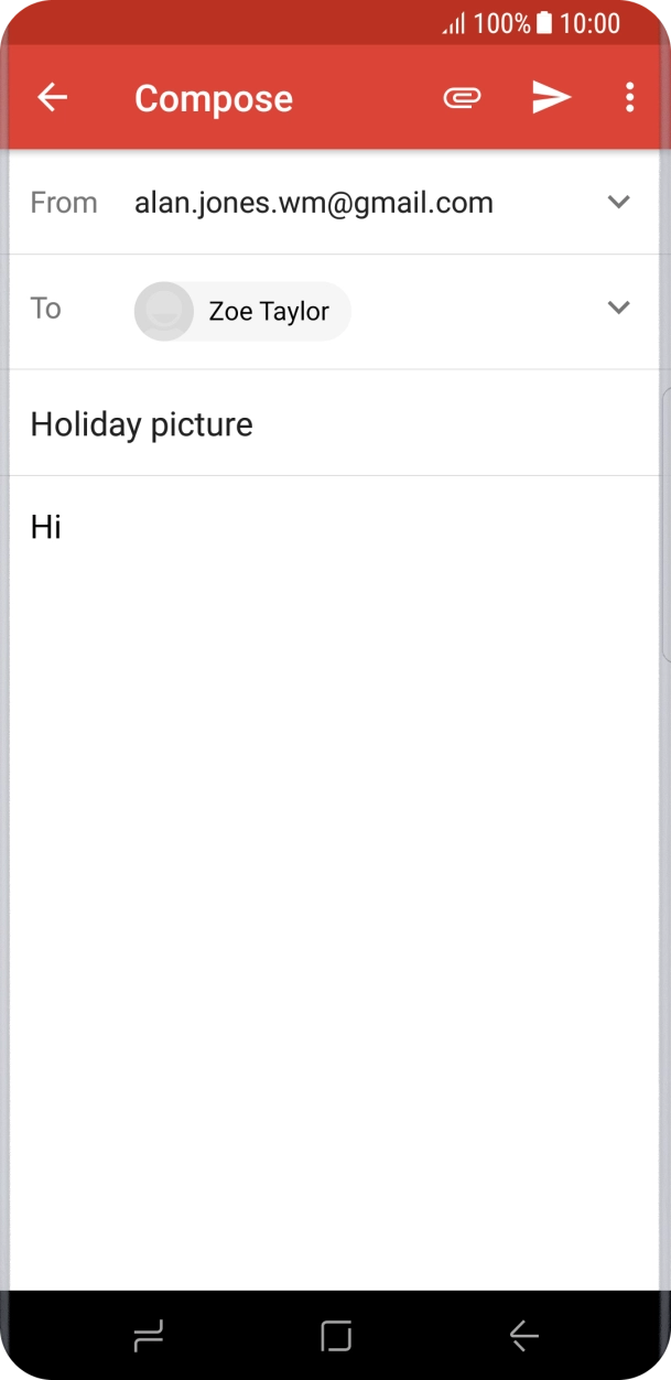 Write the required text and press the send icon.
