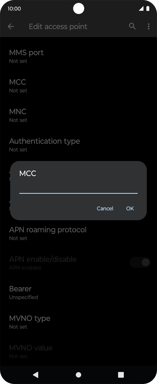 Key in 505 and press OK.