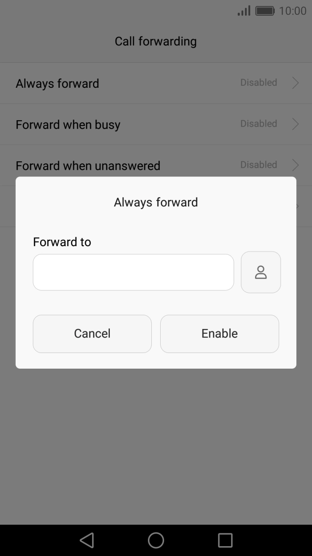 Key in +61101 and press Enable.